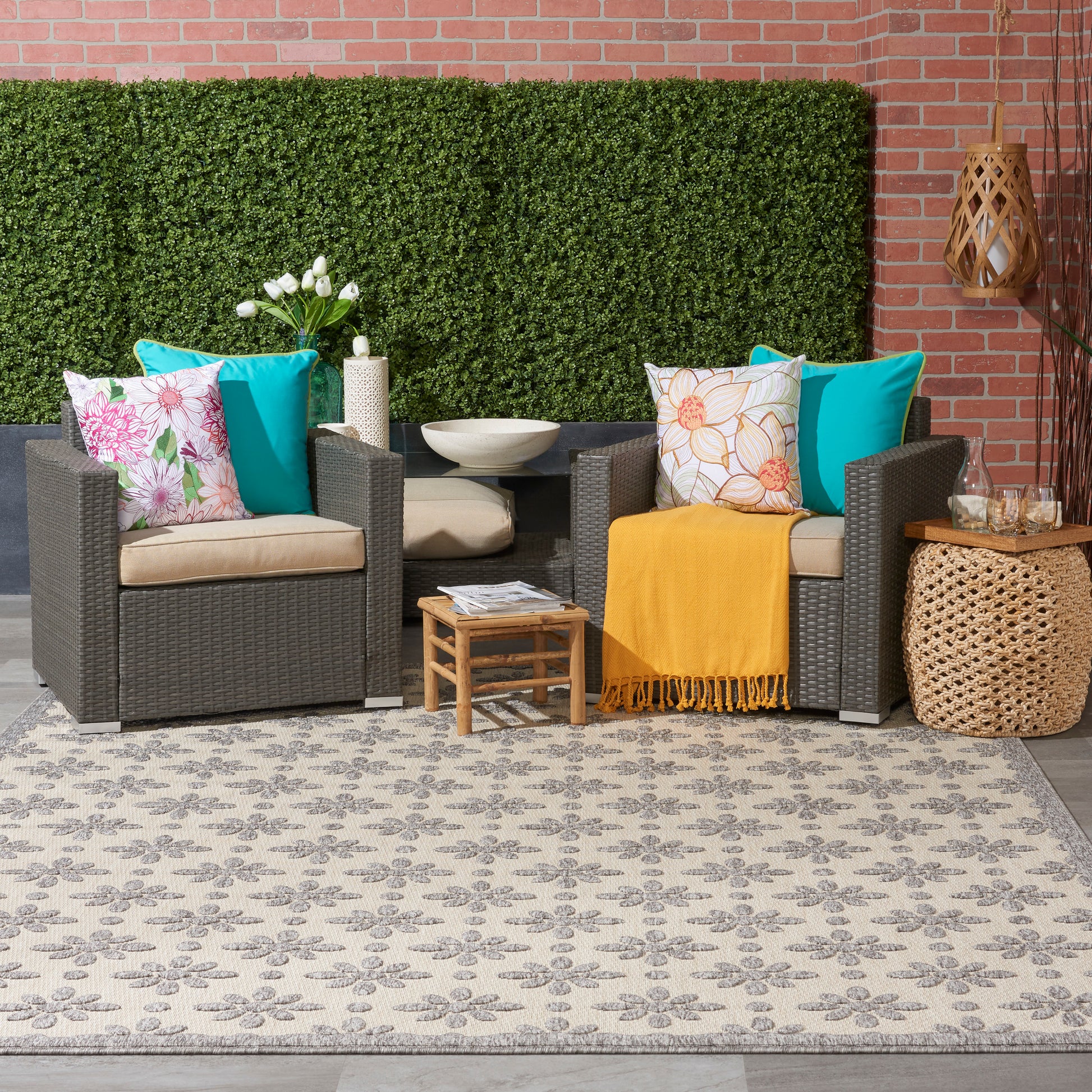 Nourison Home Cozumel  Cream  Contemporary