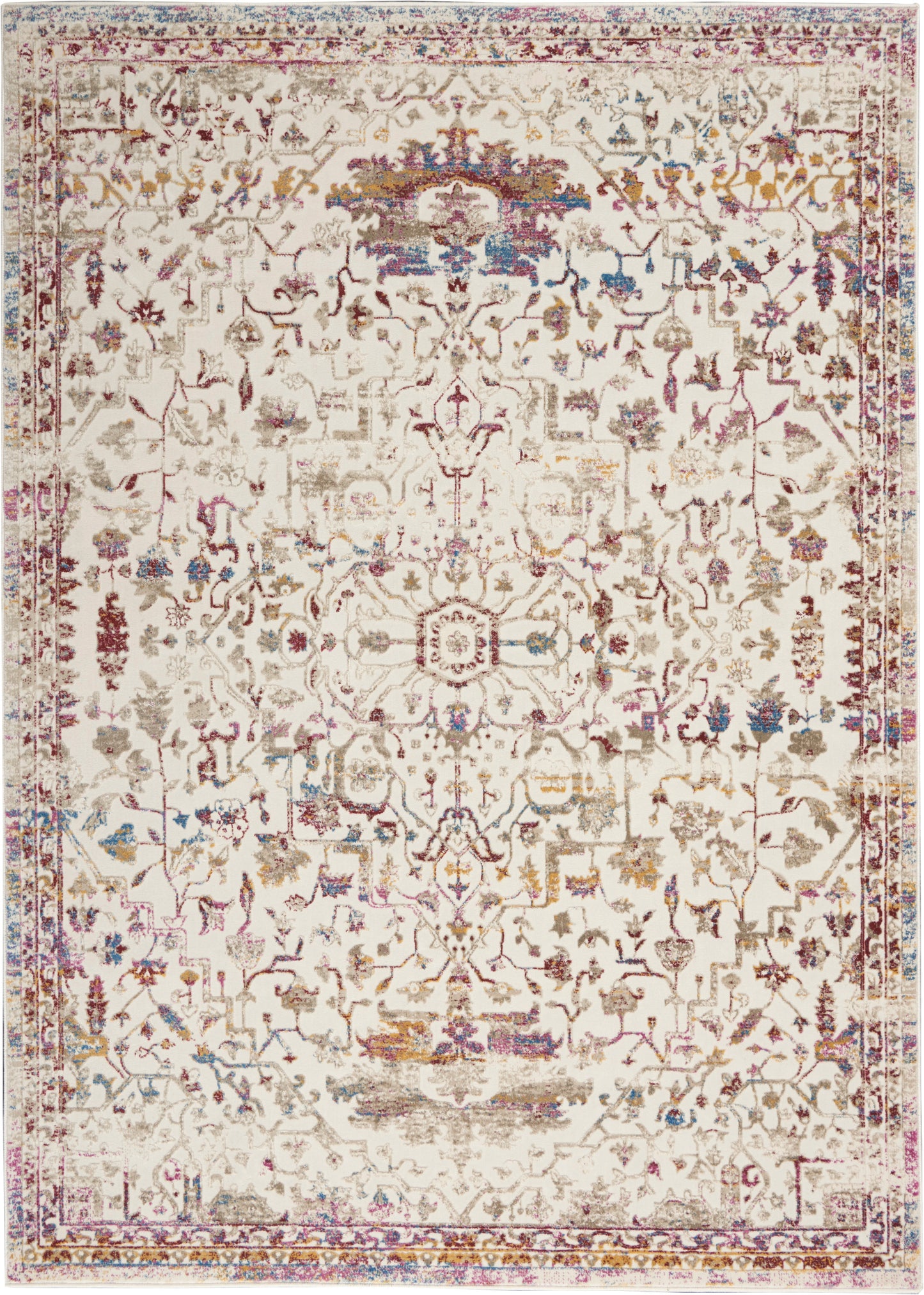 Nourison Home Melody MEL03 Ivory Multi Traditional Power-loomed Rug