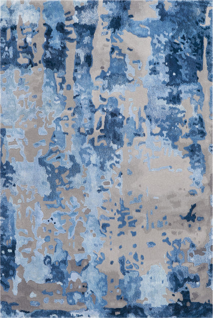 Nourison Home Prismatic PRS10 Blue Grey Contemporary Hand Tufted Rug