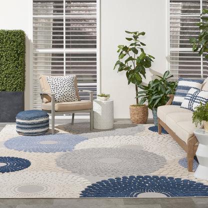 Nourison Home Aloha  Blue Grey  Contemporary