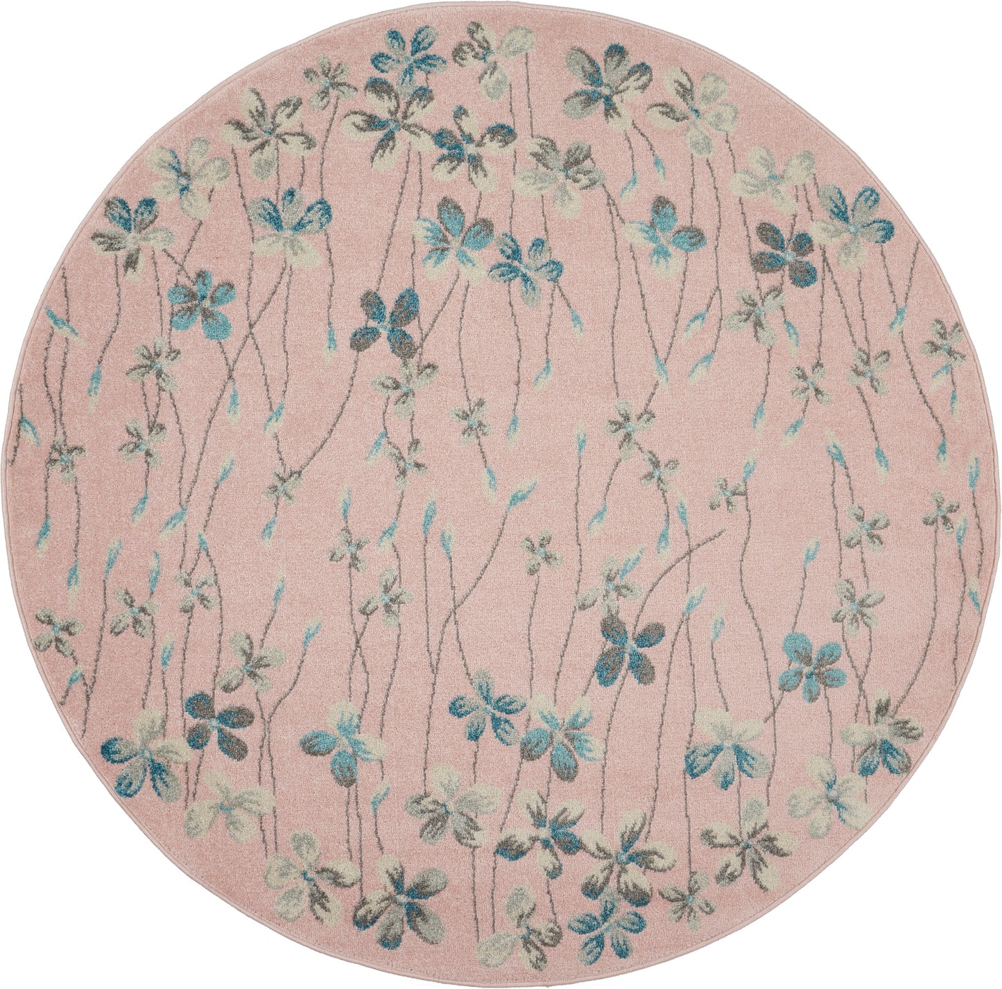 Nourison Home Tranquil TRA04 Pink Contemporary Power-loomed Rug