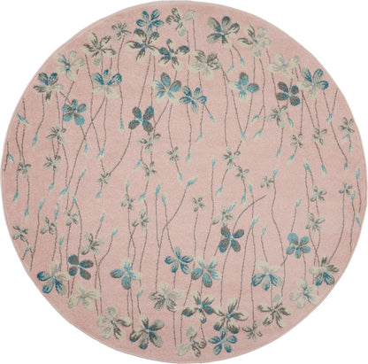Nourison Home Tranquil TRA04 Pink Contemporary Power-loomed Rug