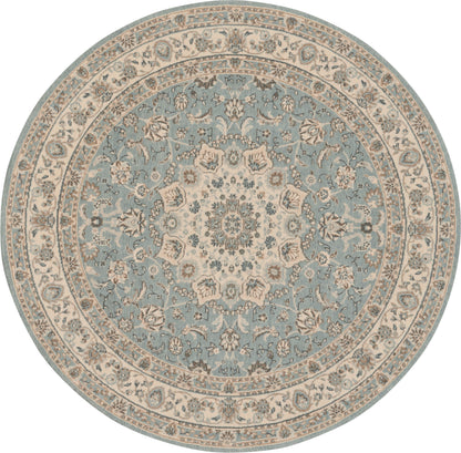 Nourison Home Living Treasures  Aqua Ivory  Traditional
