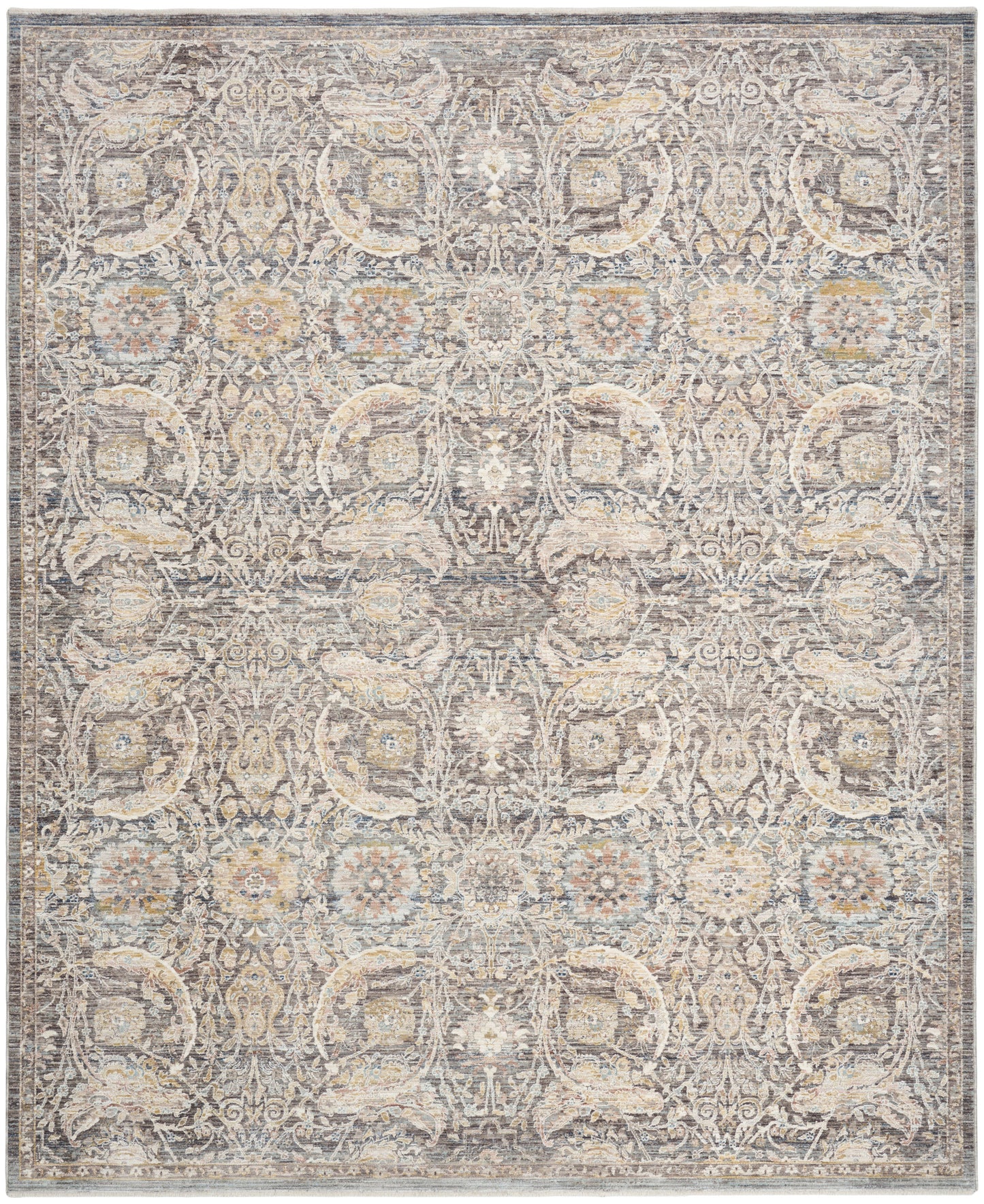 Nourison Home Antique Fusion  Charcoal Multicolor  Traditional