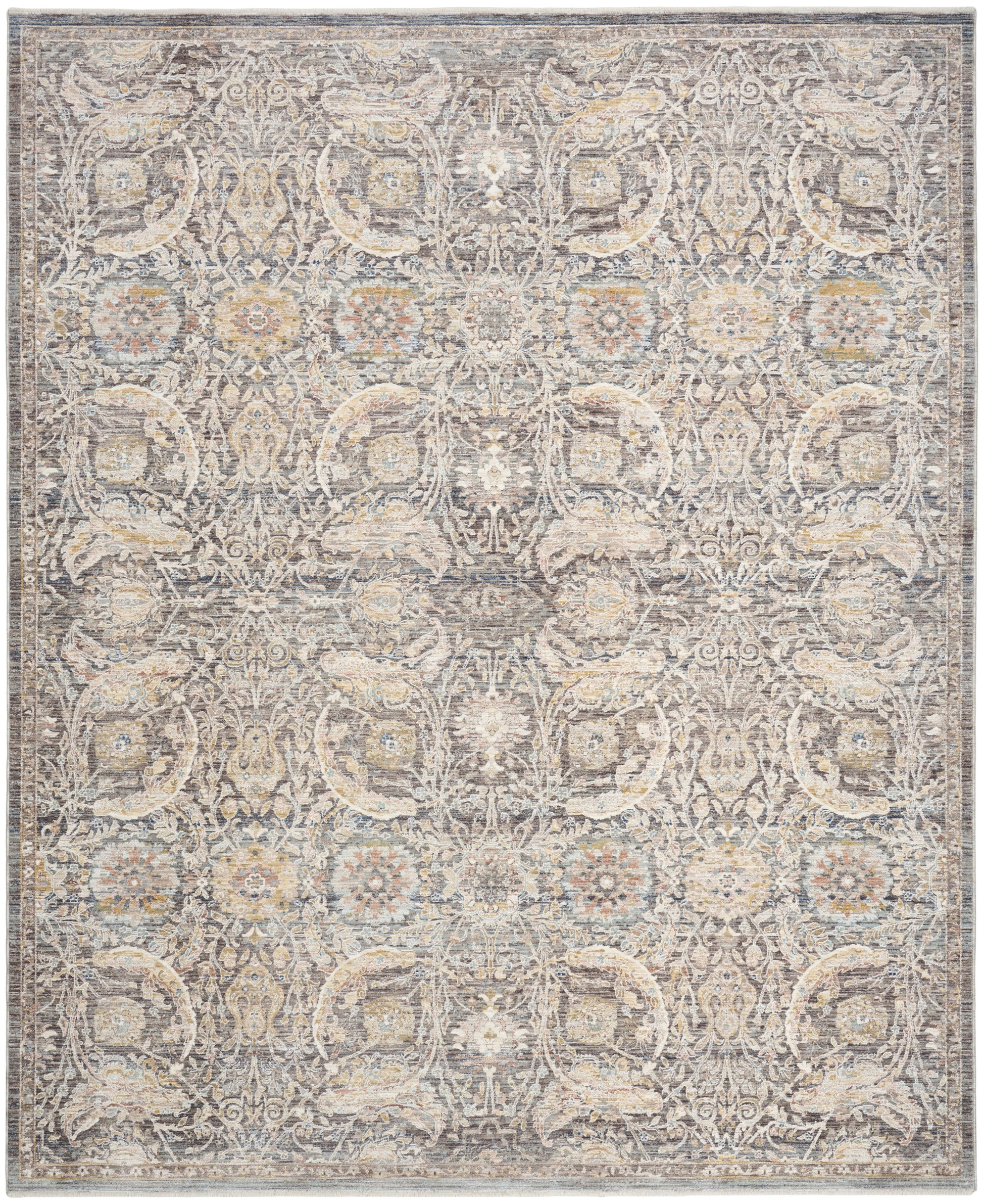 Nourison Home Antique Fusion  Charcoal Multicolor  Traditional