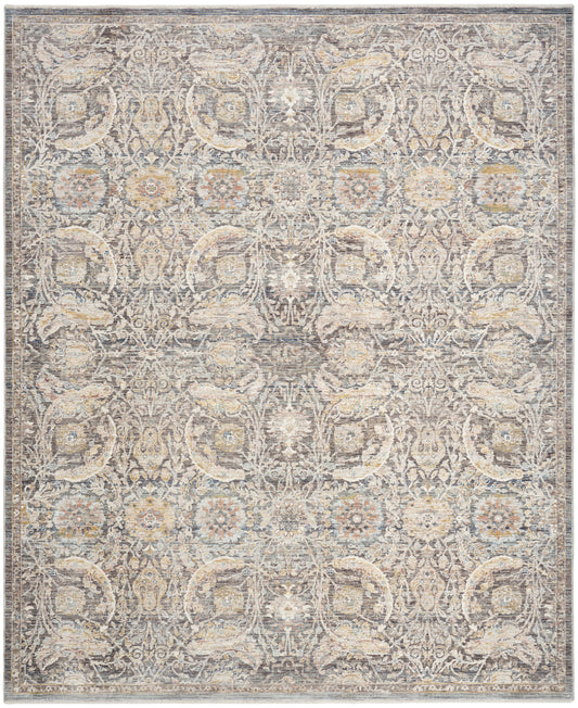 Nourison Home Antique Fusion  Charcoal Multicolor  Traditional