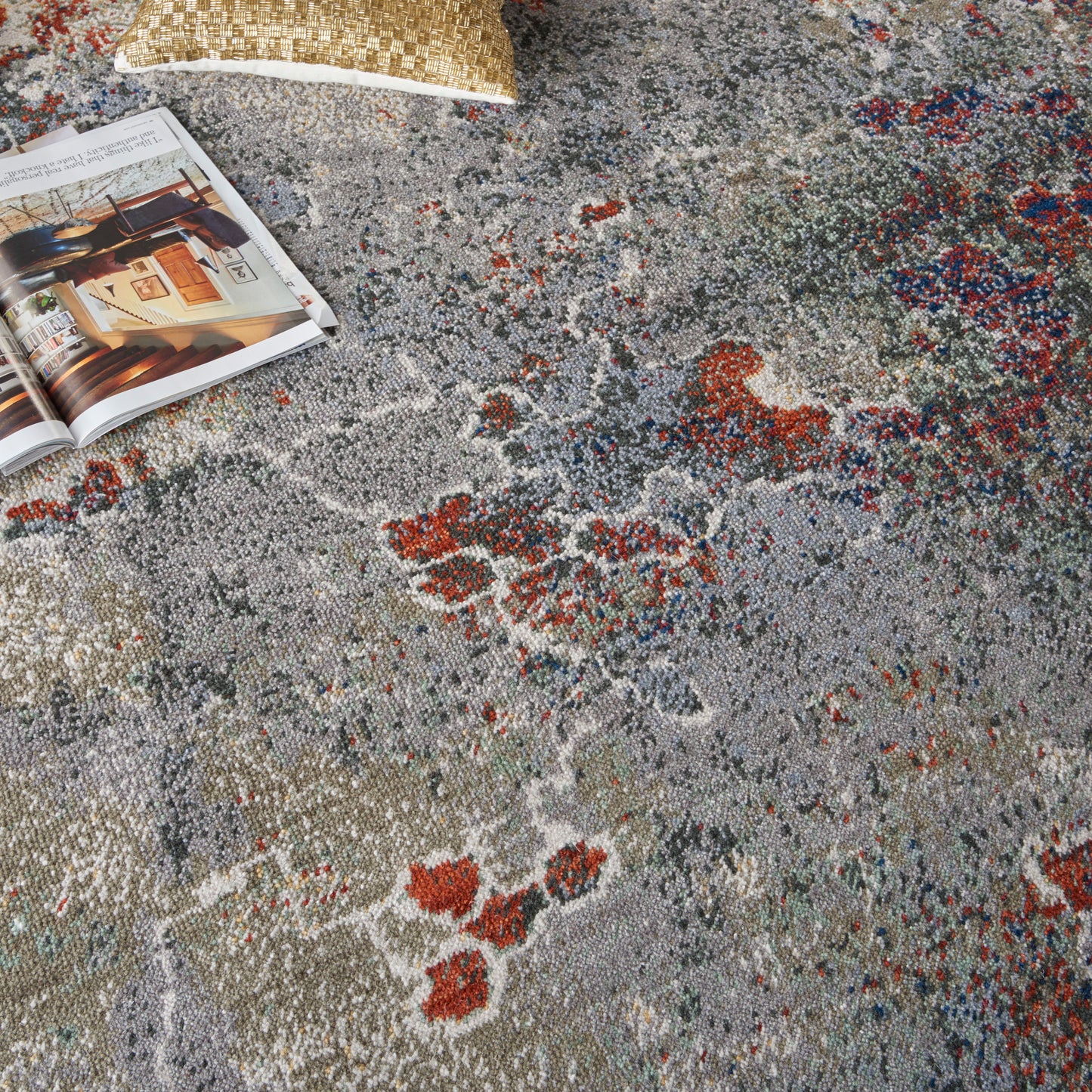 Nourison Home Artworks  Seafoam Brick  Contemporary