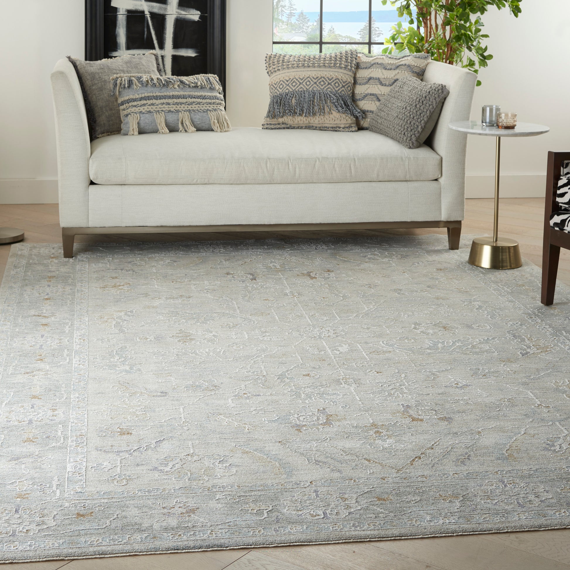 Nourison Home Infinite  Light Grey  Traditional