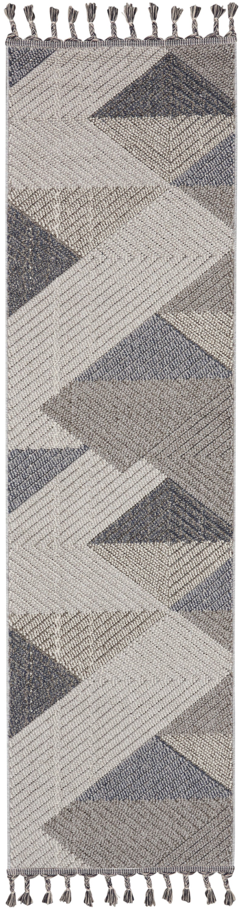 Nourison Home Paxton PAX04 Grey Slate Contemporary Power-loomed Rug