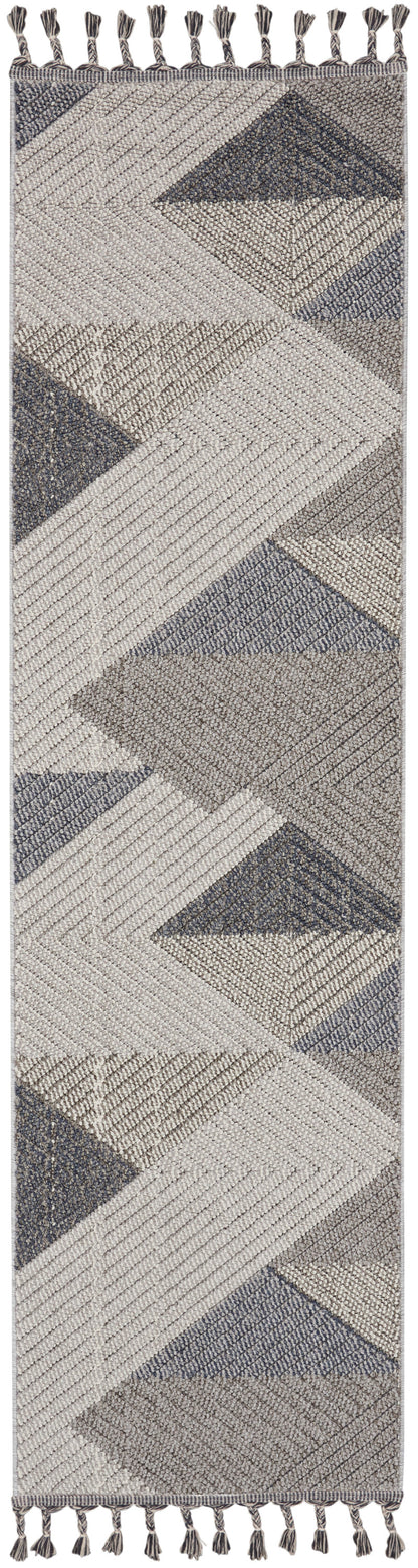 Nourison Home Paxton PAX04 Grey Slate Contemporary Power-loomed Rug
