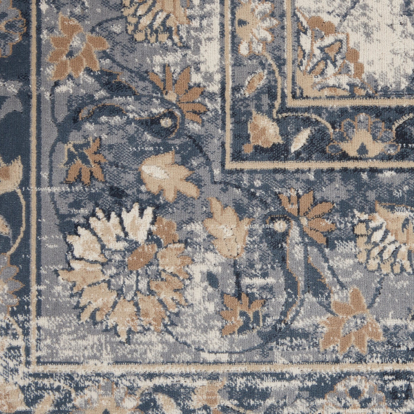 Nourison Home Malta  Blue Ivory  Traditional