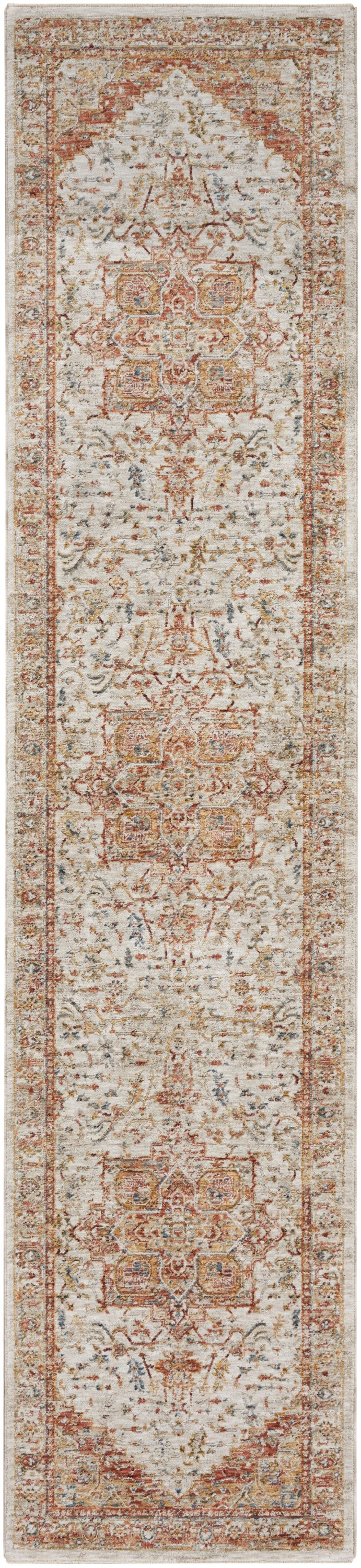 Nourison Home Sahar SHR06 Ivory Rust Traditional Power-loomed Rug