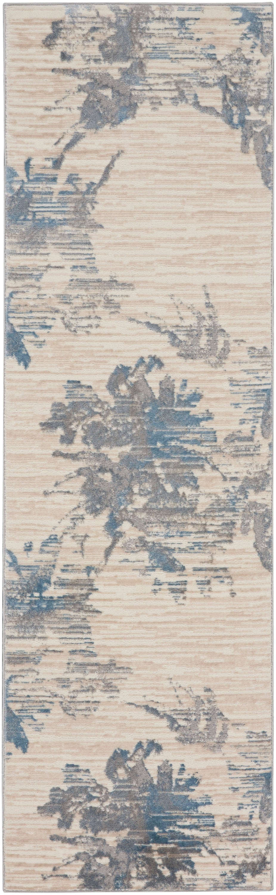 Calvin Klein CK005 Enchanting ECH01 Ivory Grey Blue Contemporary Power-loomed Rug