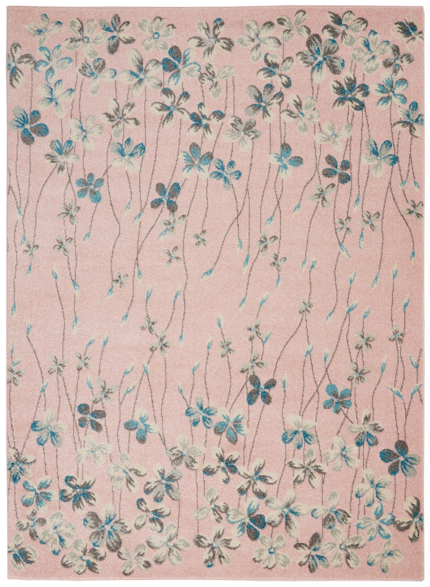 Nourison Home Tranquil TRA04 Pink Contemporary Power-loomed Rug