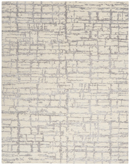Nourison Home Luna LUN02 Ivory Grey Contemporary Hand Knotted Rug