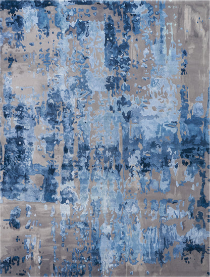 Nourison Home Prismatic PRS10 Blue Grey Contemporary Hand Tufted Rug