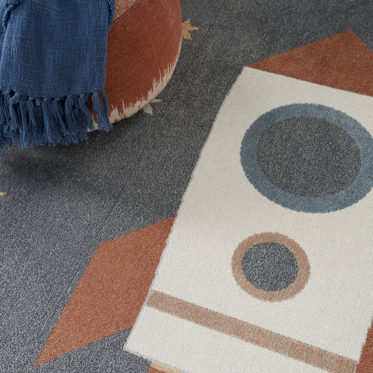 Nourison Home Astra Machine Washable  Sky Blue  Contemporary