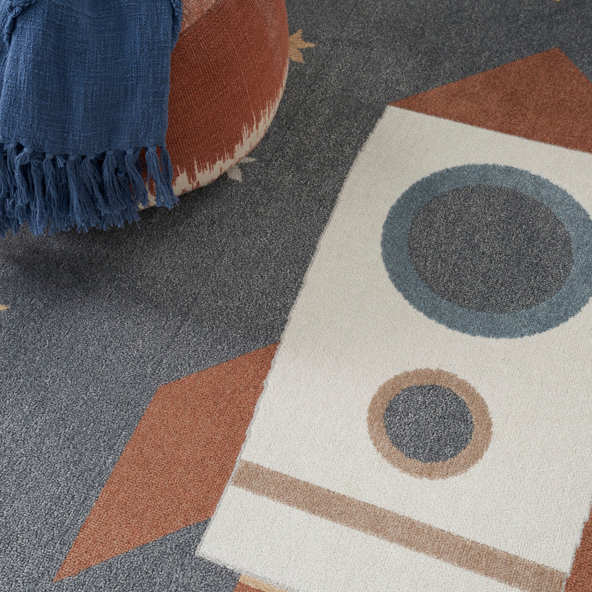 Nourison Home Astra Machine Washable  Sky Blue  Contemporary