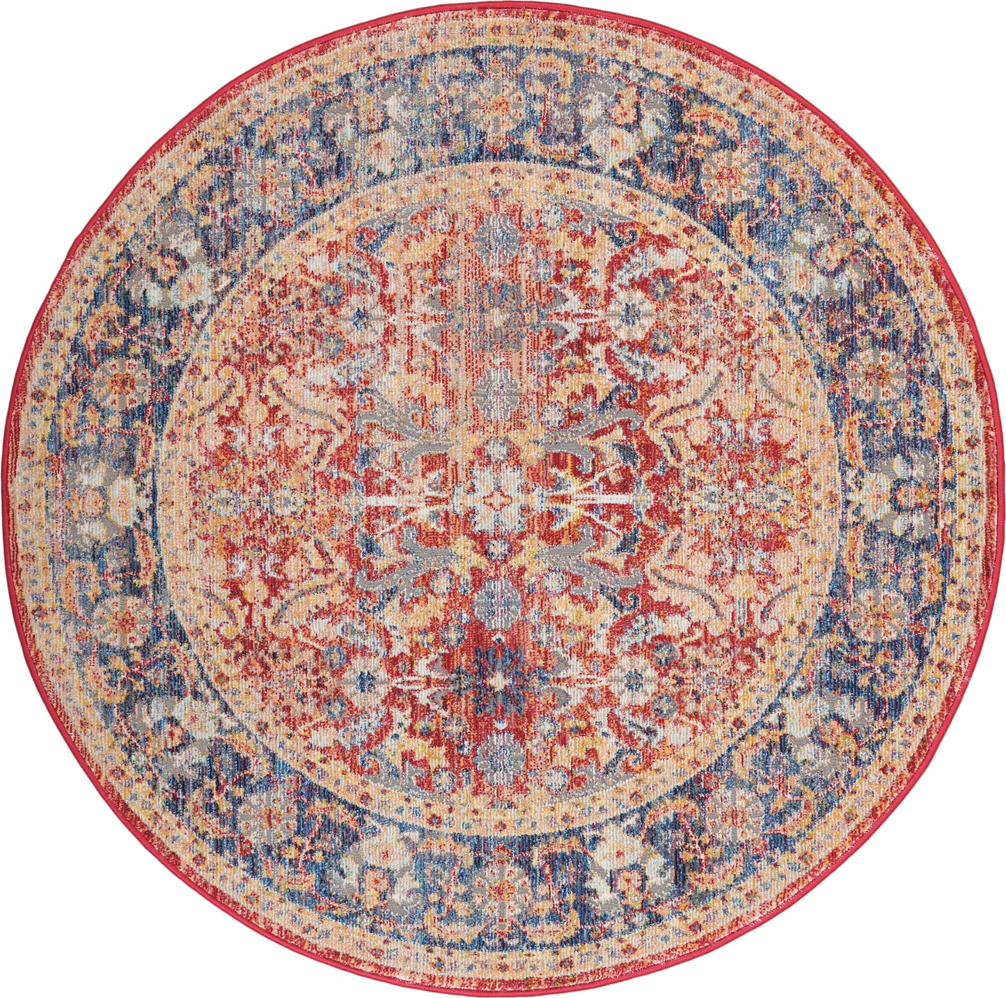 Nourison Home Ankara Global ANR02 Red Traditional Power-loomed Rug