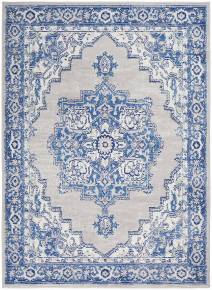 Nourison Home Whimsicle WHS03 Grey Blue Transitional Power-loomed Rug
