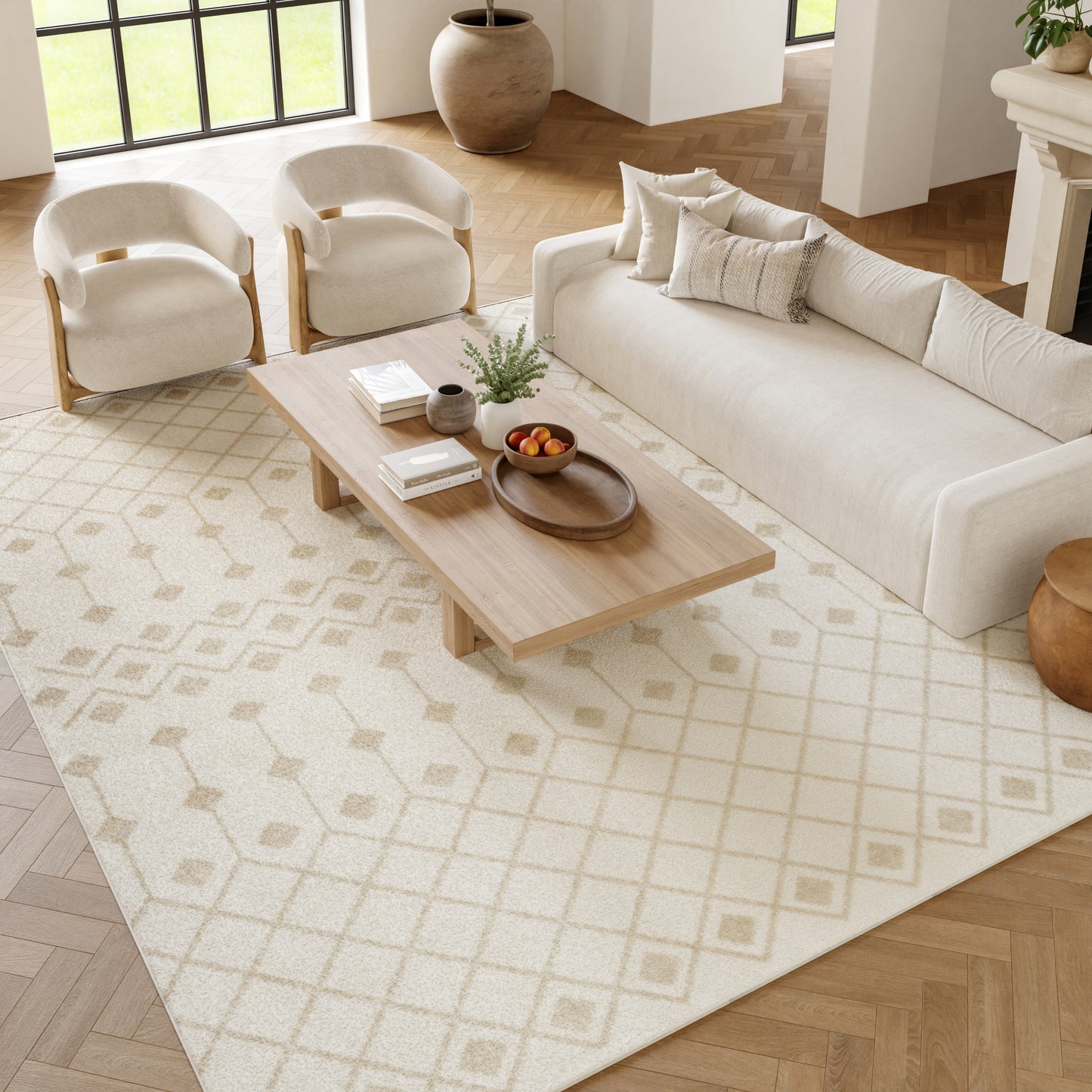 Nourison Home Grafix  Ivory Beige  Transitional