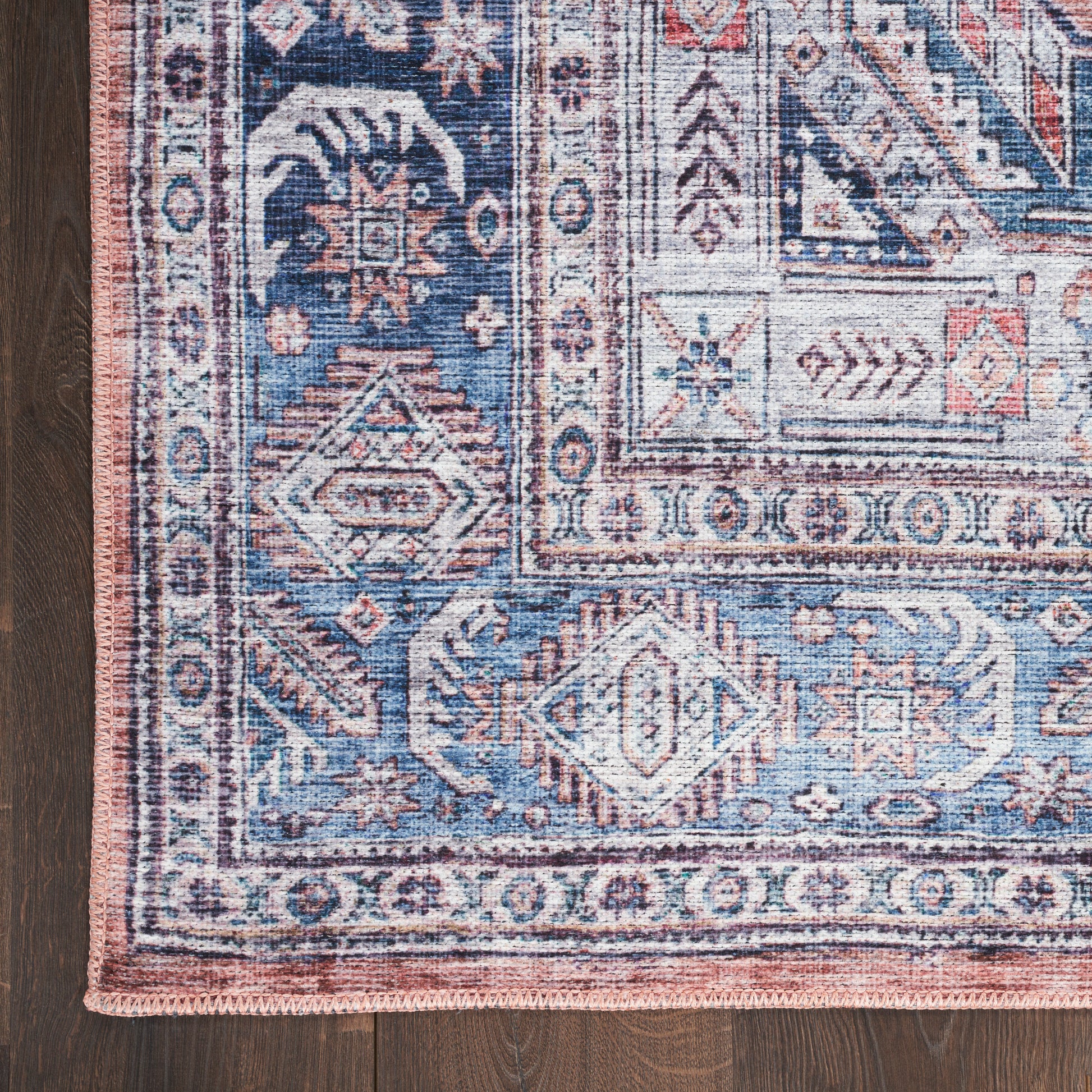 Nourison Home Grand Washables  Blue Multicolor  Traditional