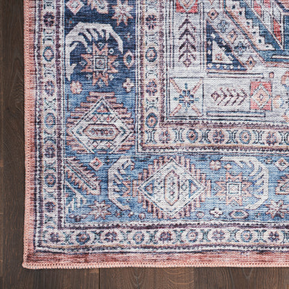 Nourison Home Grand Washables  Blue Multicolor  Traditional