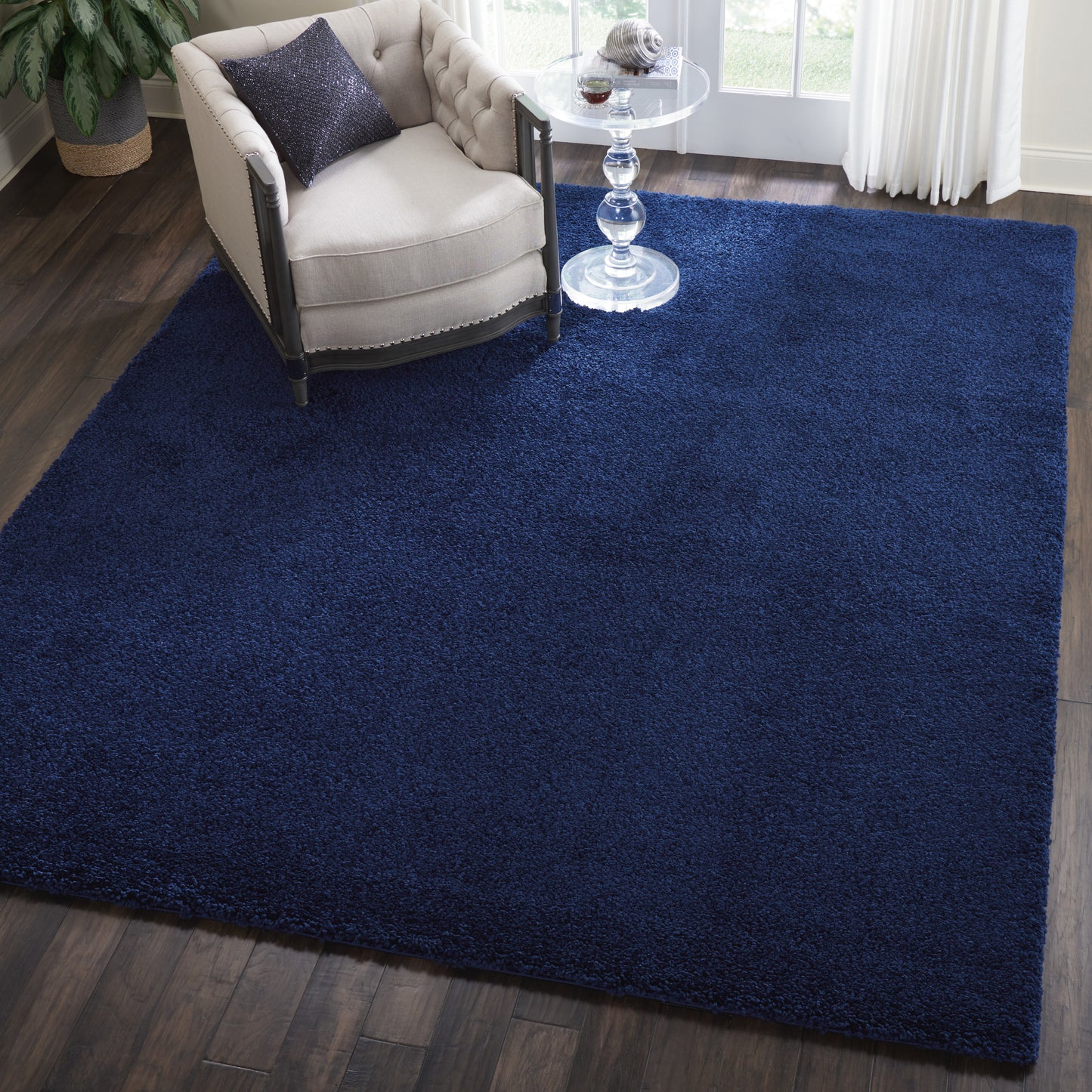 Nourison Home Malibu Shag  Navy  Contemporary