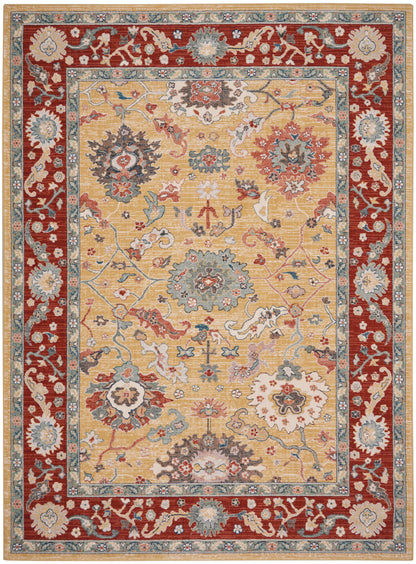 Nourison Home Parisa PSA07 Gold Brick Traditional Loom-woven Rug