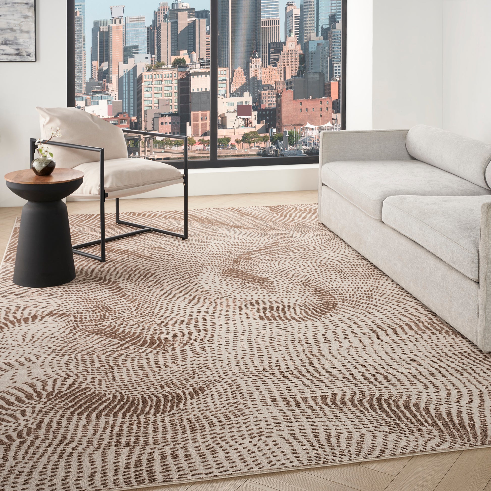 DKNY Central Park West  Beige Brown  Contemporary