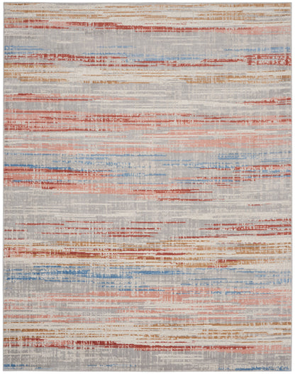 Nourison Home Elation ETN01 Ivory Multicolor Contemporary Power-loomed Rug