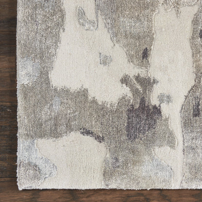 Nourison Home Prismatic  Silver Grey  Contemporary