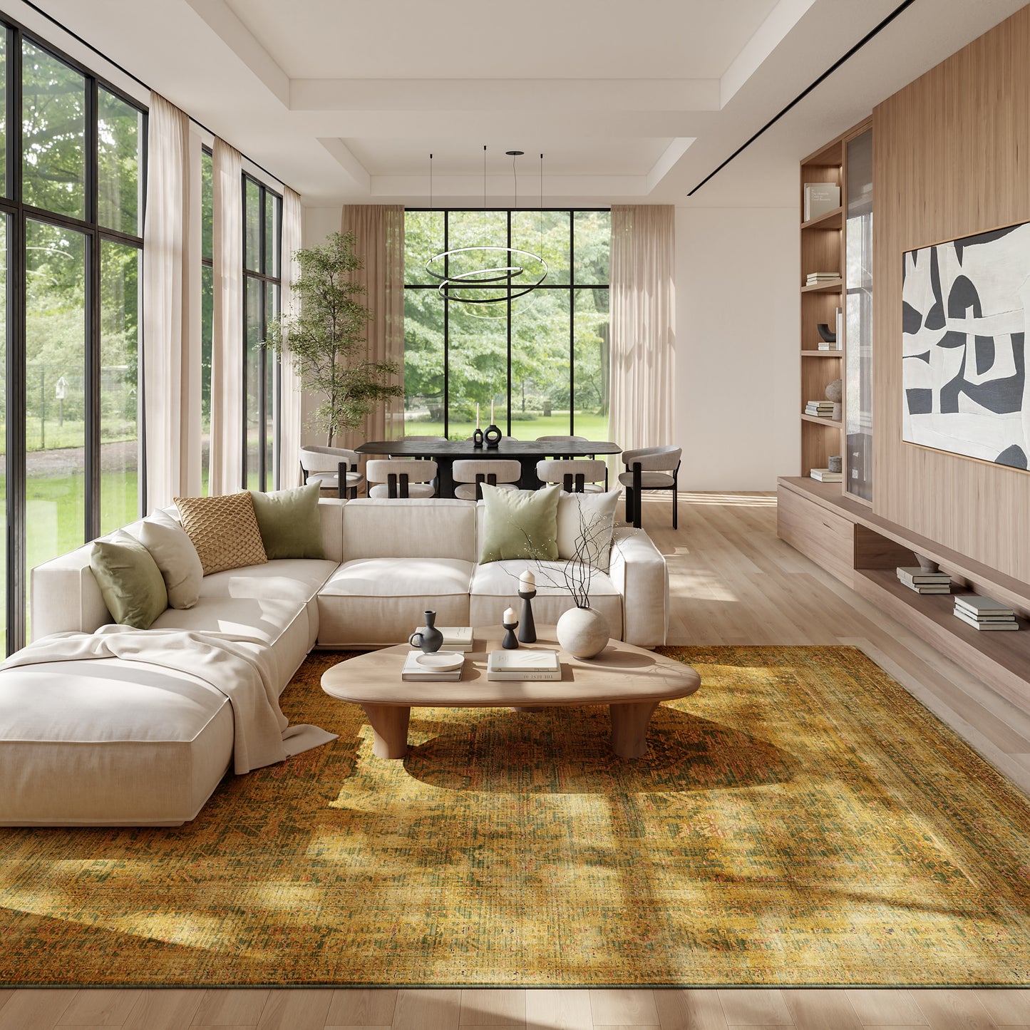 Nourison Home Luxurious  Olive  Traditional