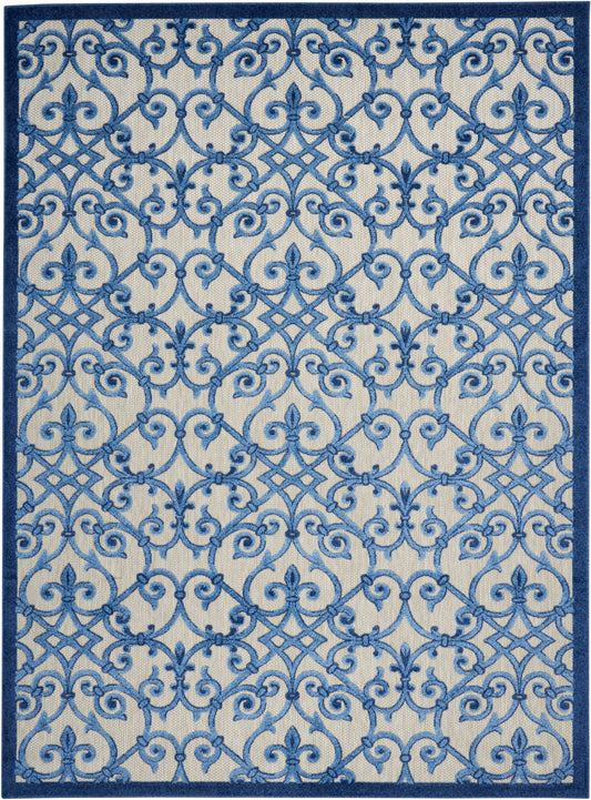 Nourison Home Aloha  Grey Blue  Contemporary