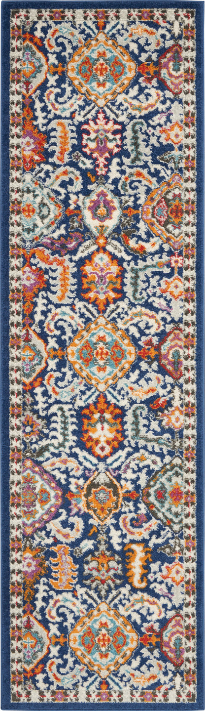 Nourison Home Passion PSN32 Blue Multicolor Transitional Power-loomed Rugs