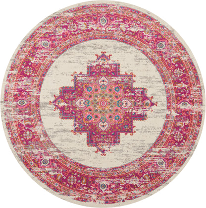 Nourison Home Passion PSN03 Ivory Fuchsia Transitional Power-loomed Rugs