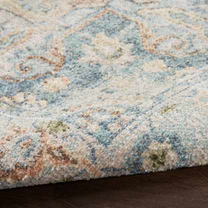 Nourison Home Astra Machine Washable  Beige Blue  Traditional