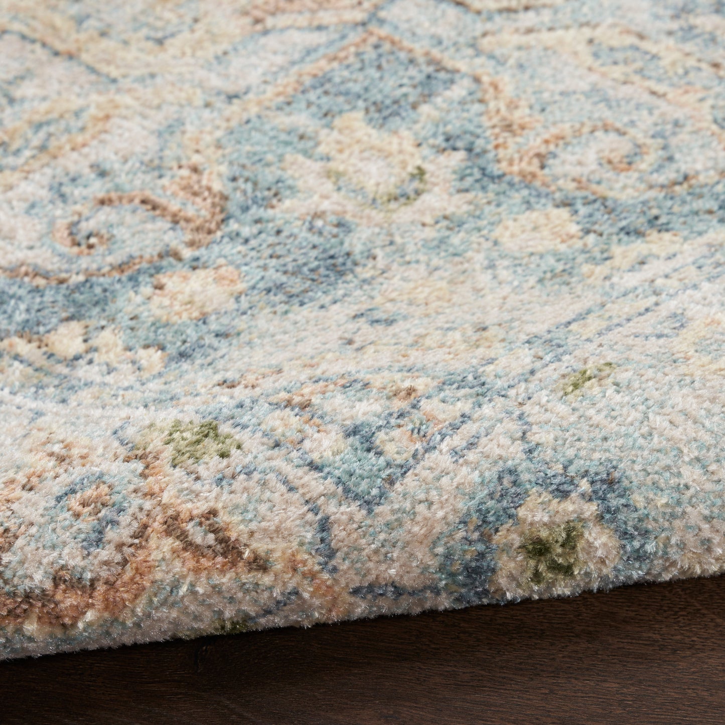 Nourison Home Astra Machine Washable  Beige Blue  Traditional