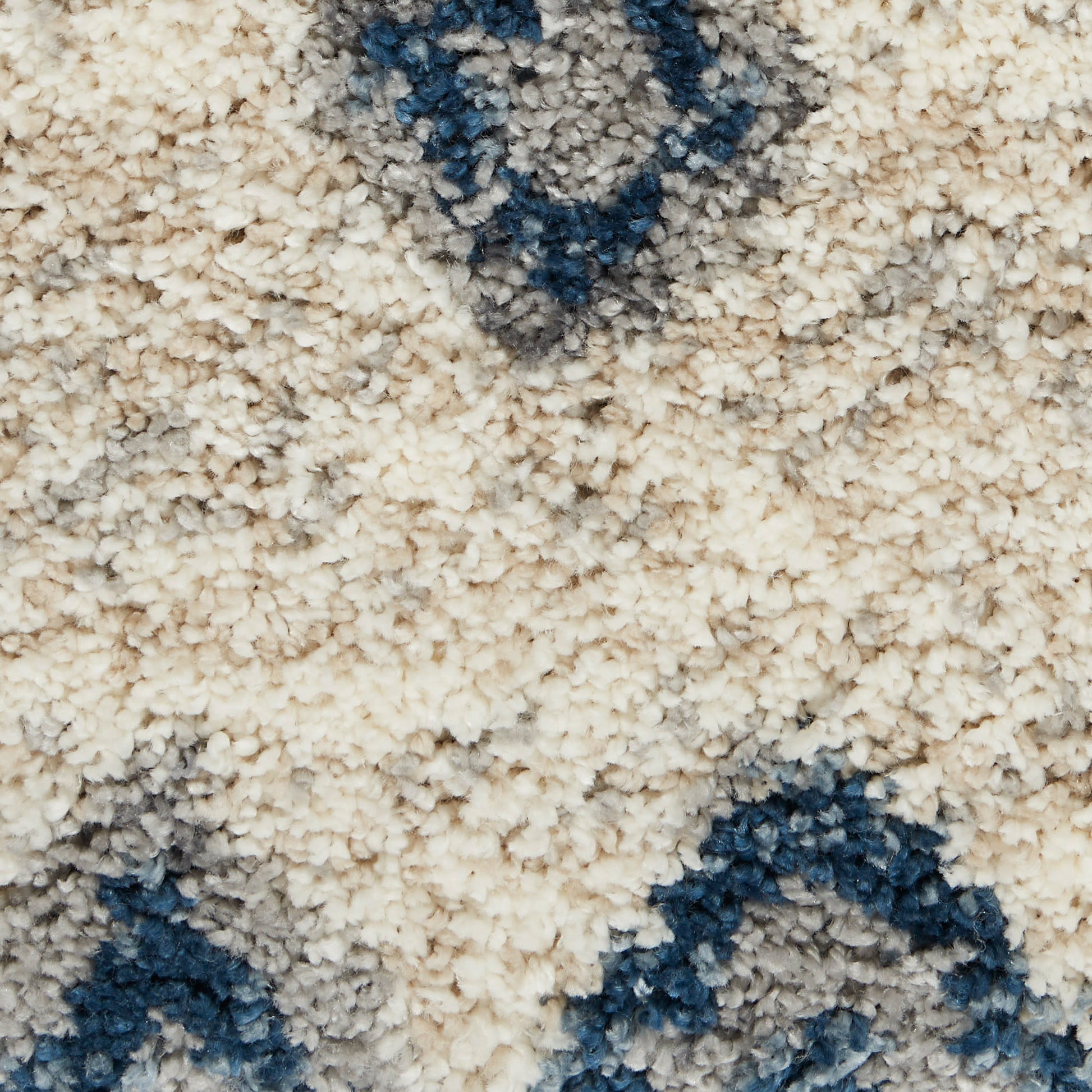 Nourison Home Oslo Shag  Ivory Blue  Contemporary