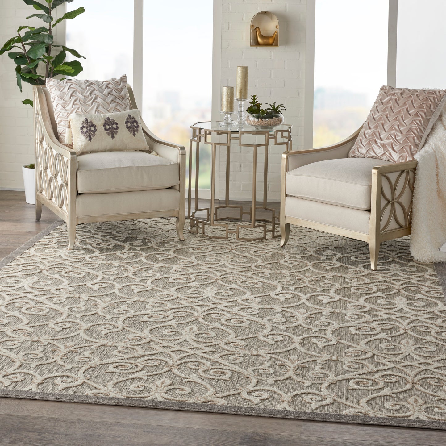 Nourison Home Aloha  Natural  Contemporary