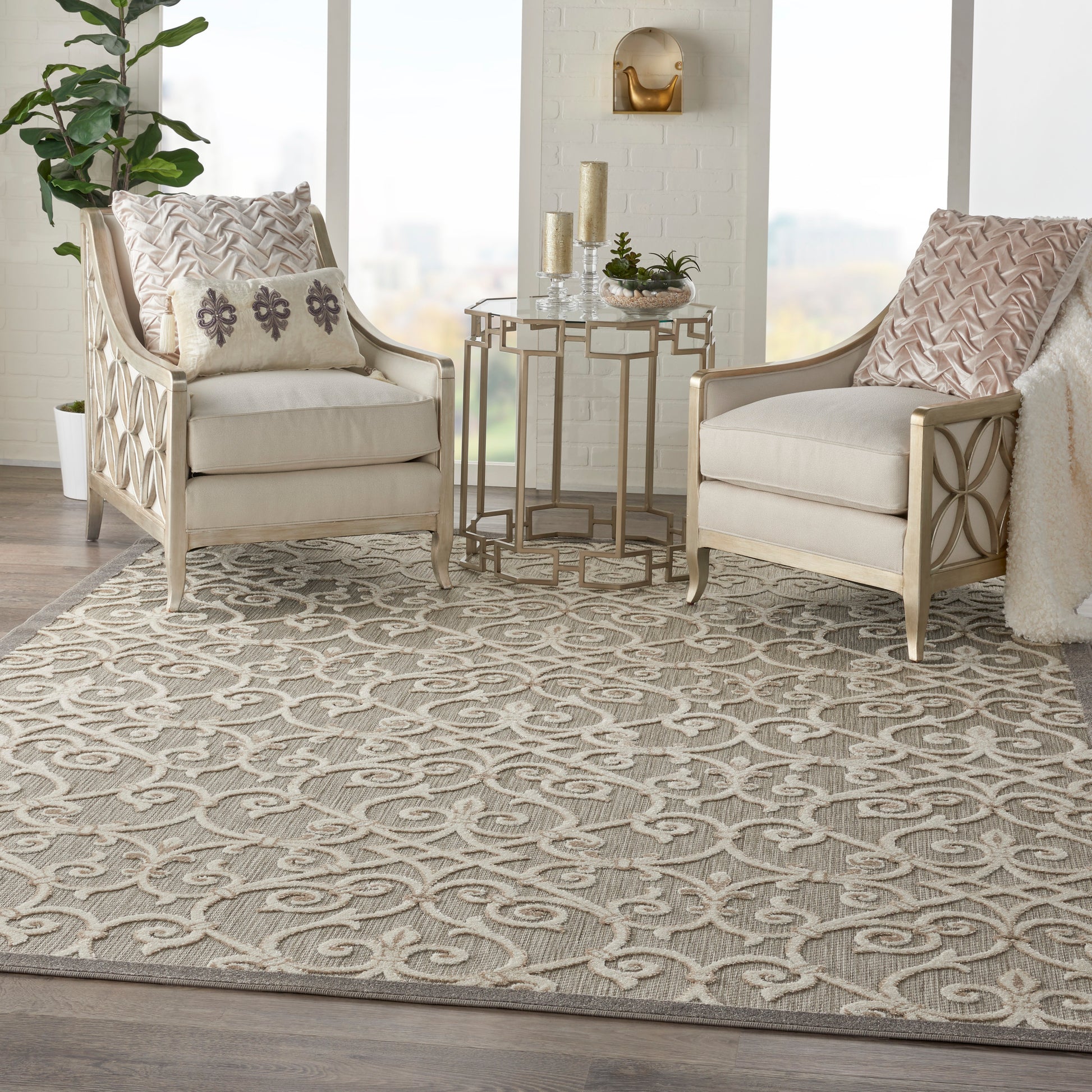 Nourison Home Aloha  Natural  Contemporary