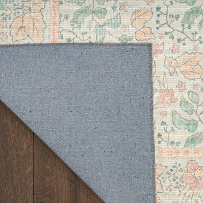 Nourison Home Botanical Washables  Green Multicolor  Contemporary