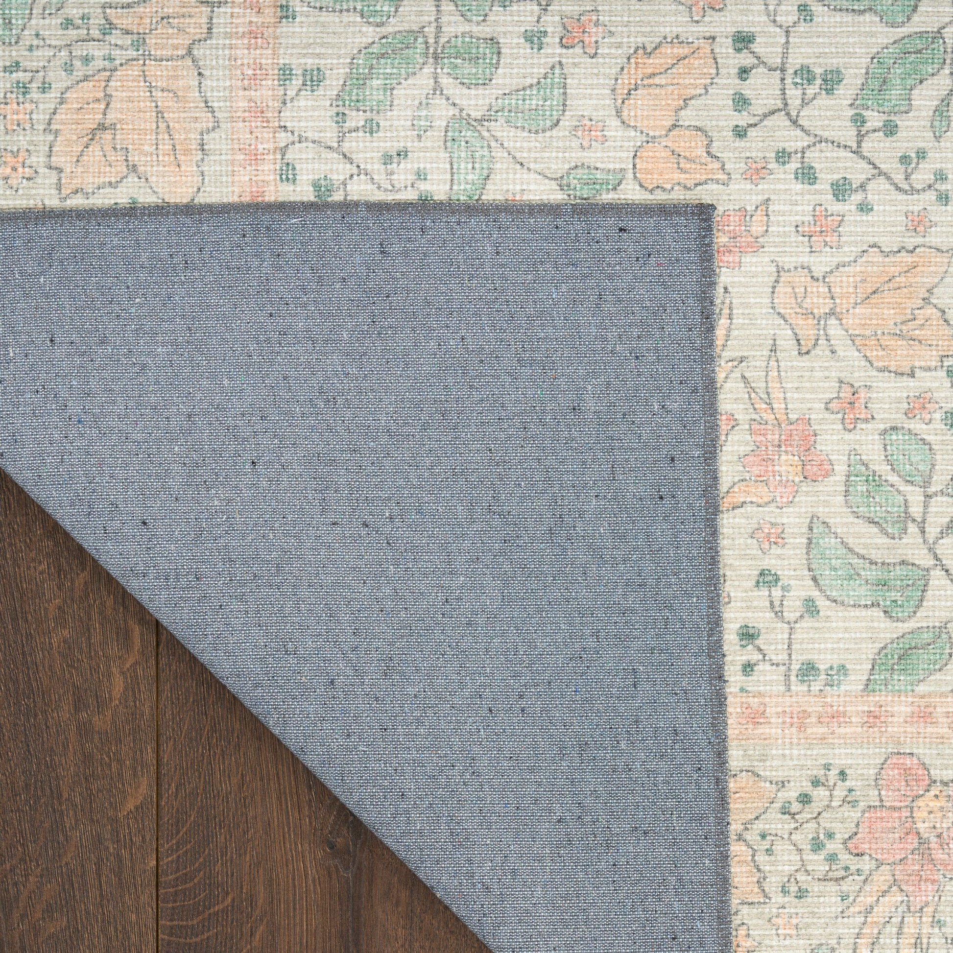 Nourison Home Botanical Washables  Green Multicolor  Contemporary