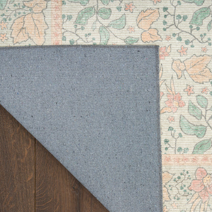 Nourison Home Botanical Washables  Green Multicolor  Contemporary