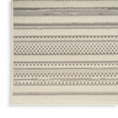Nourison Home Grafix  Ivory Grey  Contemporary