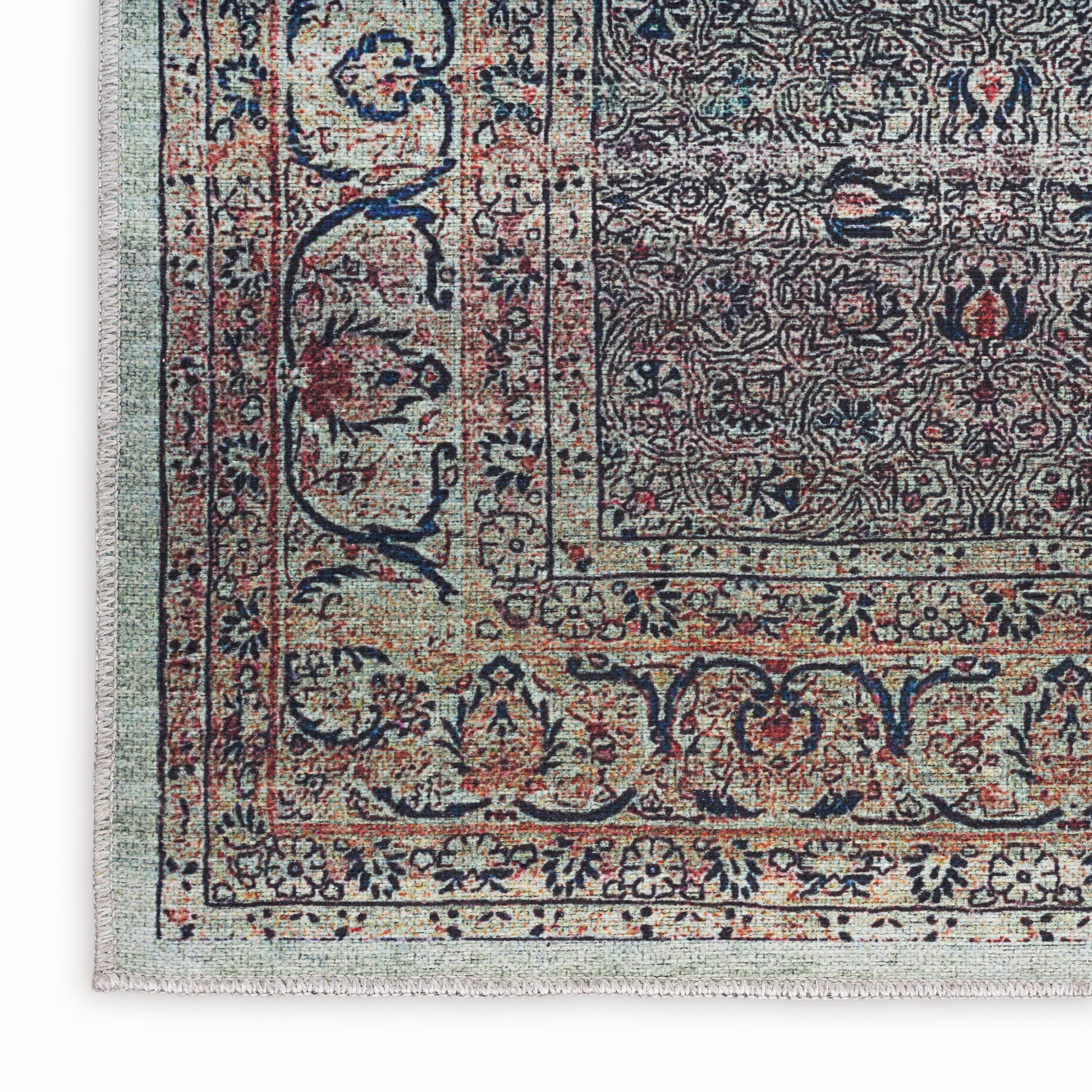 Nourison Home Grand Washables  Emerald  Traditional