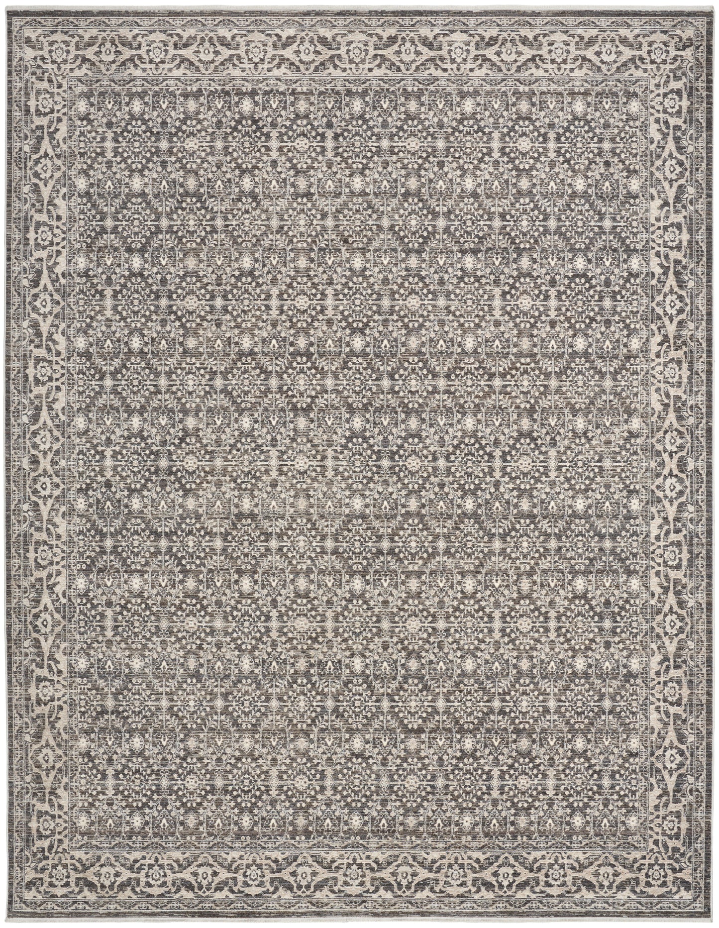 Nourison Home Shadows SHW04 Charcoal Ivory Traditional Loom-woven Rug