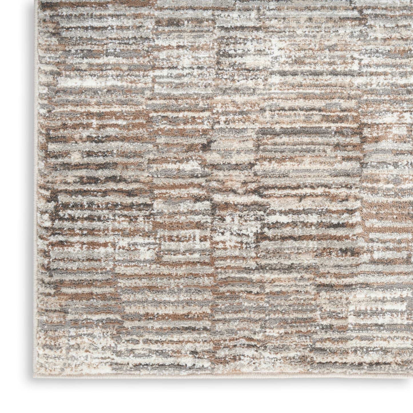Nourison Home Sustainable Trends  Ivory Mocha  Contemporary