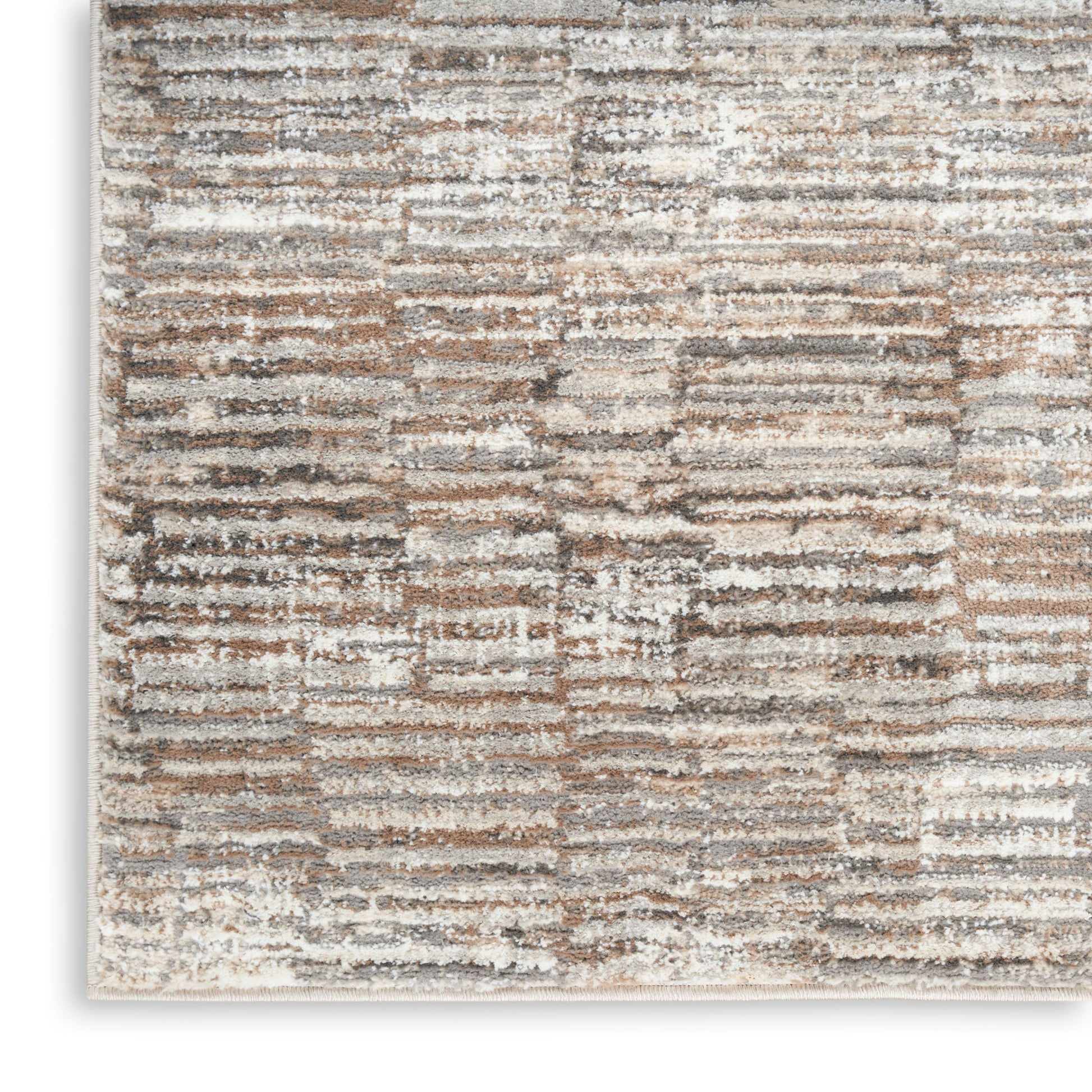 Nourison Home Sustainable Trends  Ivory Mocha  Contemporary