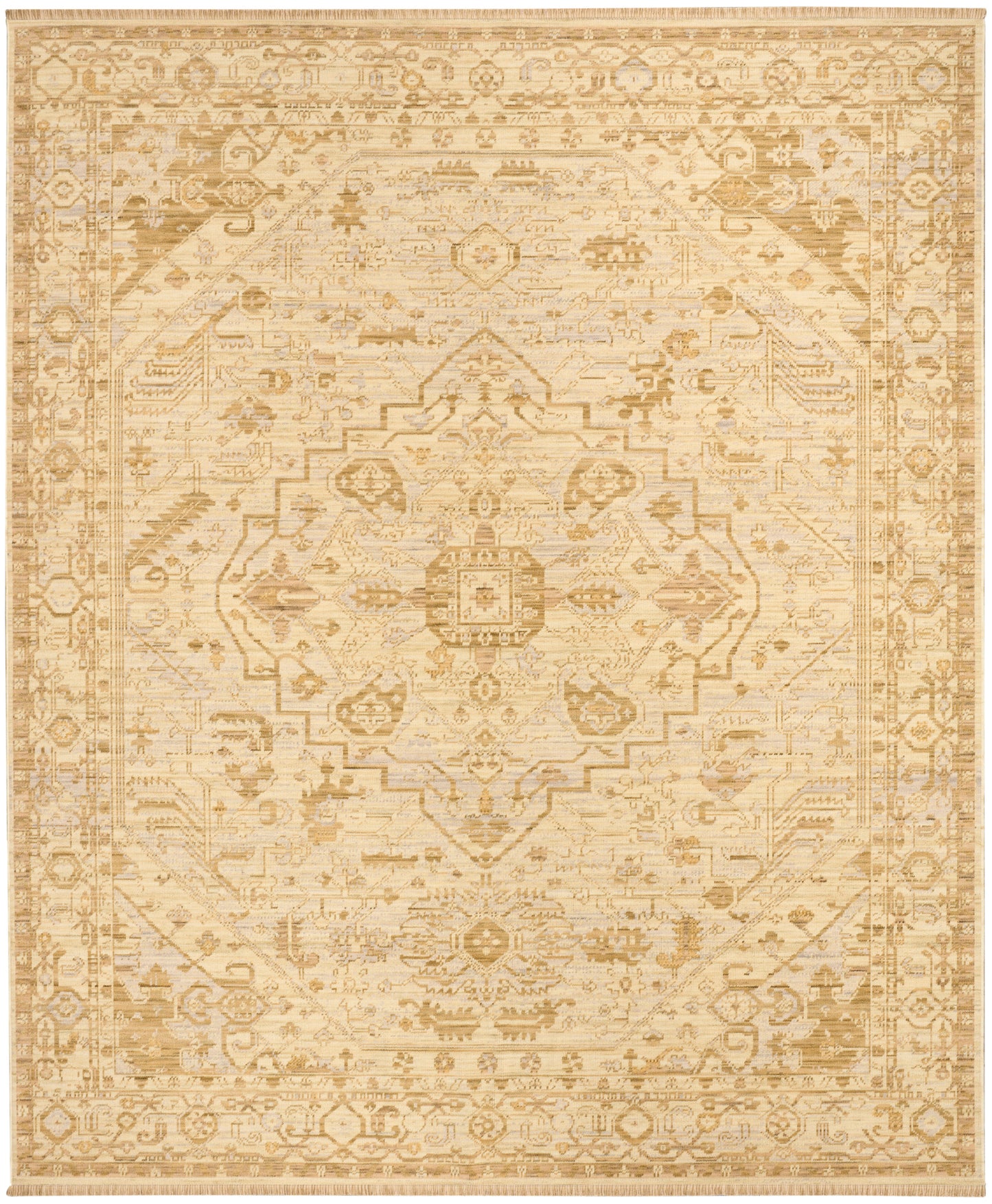 Nourison Home Antique Bloom ANB03 Beige Traditional Machine Woven Rug